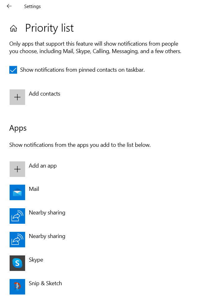 Change Priority List