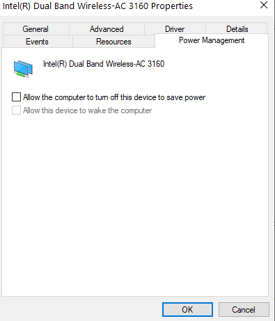 Network Adapter’s Power Management