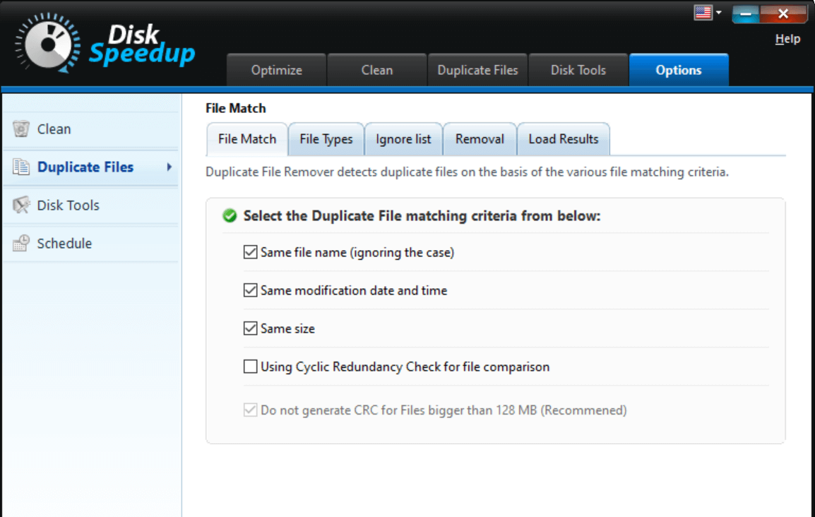 Select the duplicate files