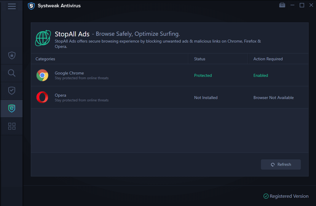 Systweak Antivirus - StopAllAds