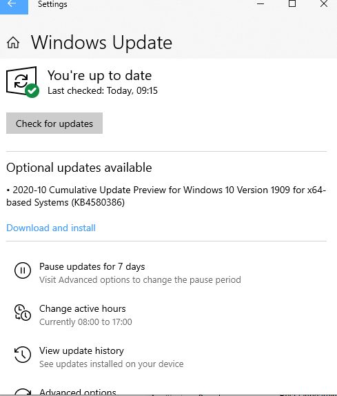 Update Windows 10