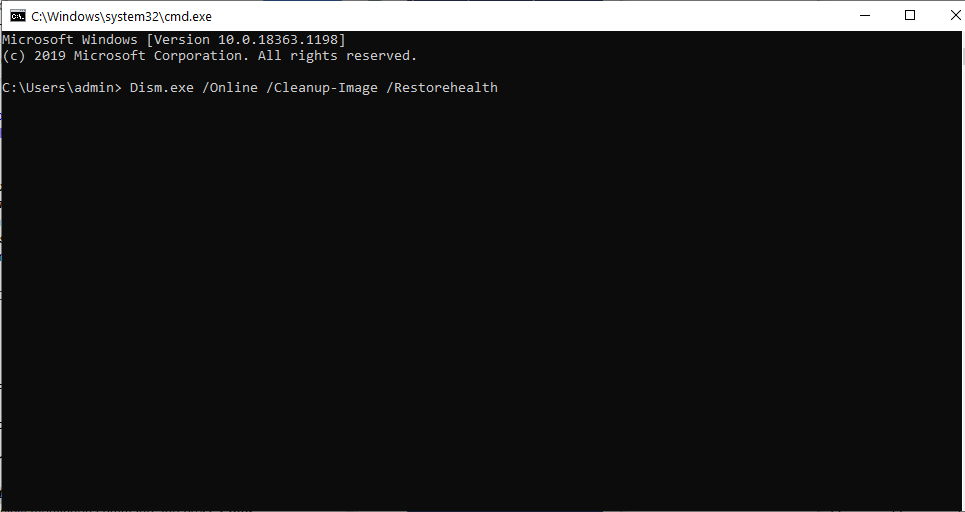 Use DISM & SFC Tools
