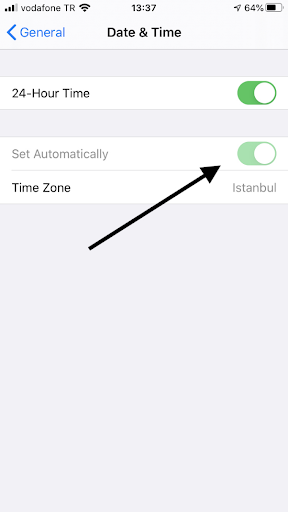 data and time settings