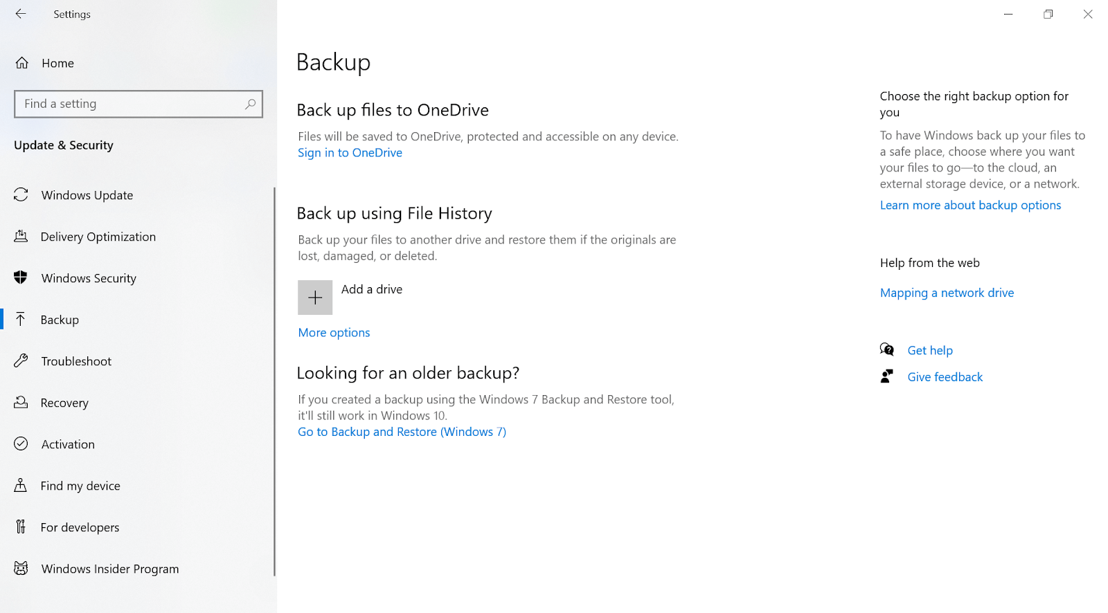 Backup data