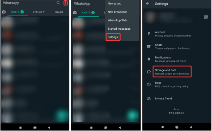 Clear whatsapp storage