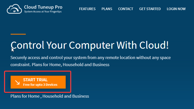 Cloud Tuneup Pro - Start Trail