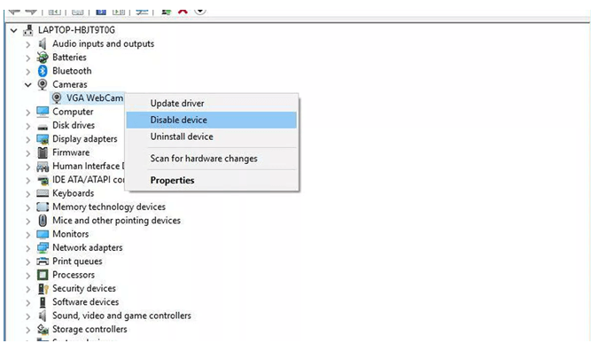 Disable Device manager