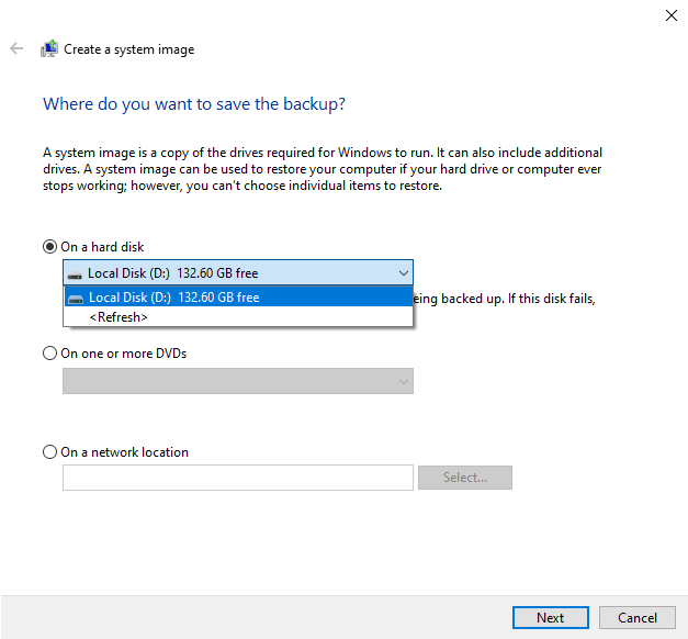 Export Windows 10 Full Backup