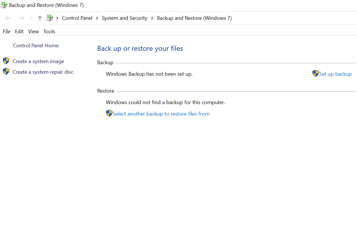 Restore your files