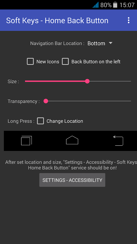 Soft Keys- Home Back Button
