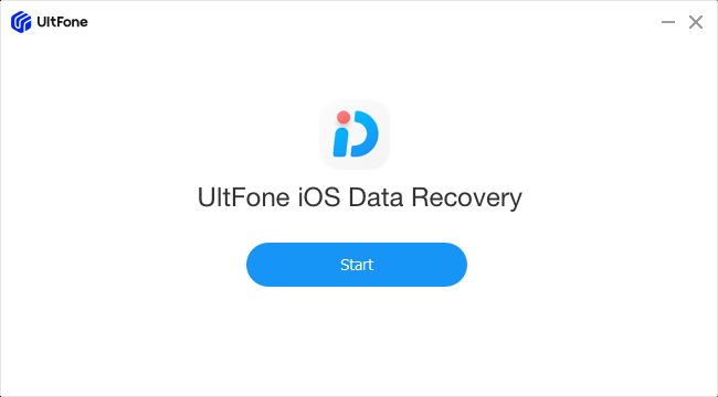 UltFone iOS data Recovery Start Tool