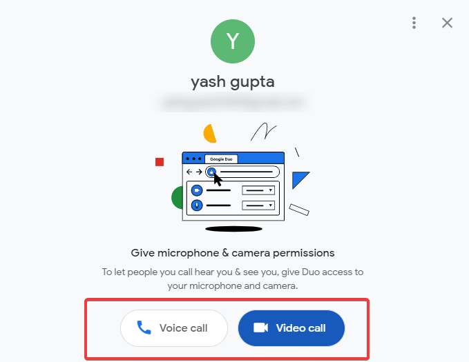 Video Call or Voice Call