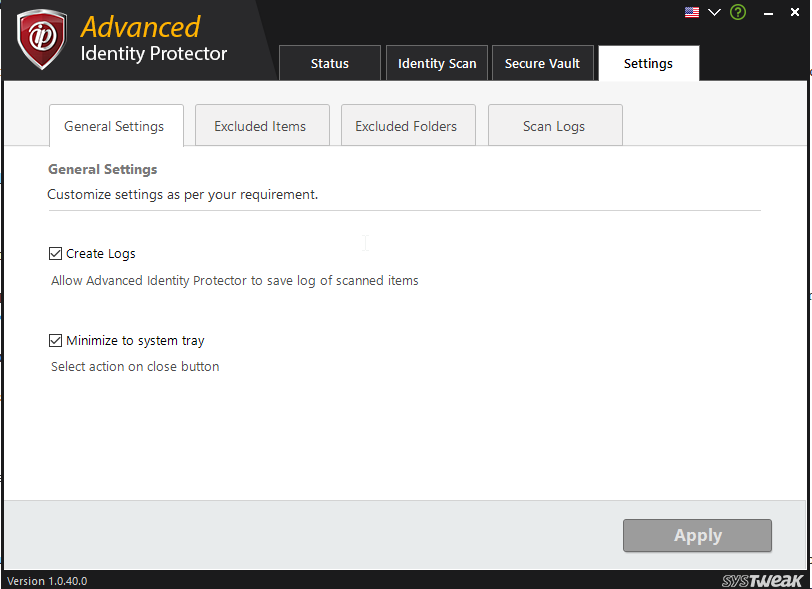 Advanced Identity Protector_Settings