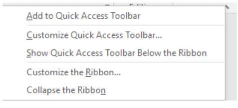 Add Quick Access Toolbar
