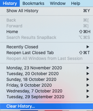 Clear complete History