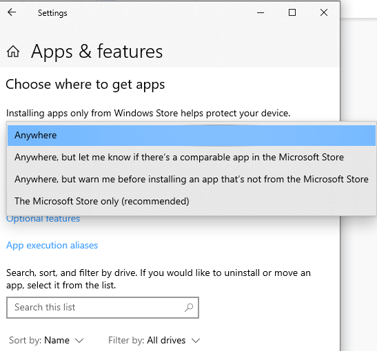 Disable Recommendations In Settings
