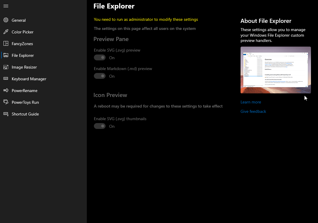 File Explorer - General