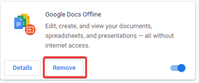Google Docs Offline Remove
