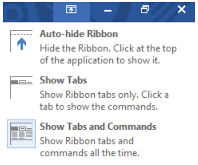 Show Tabs and Commands