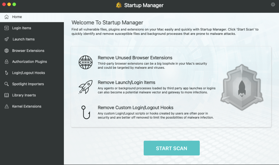 Startup Manager help