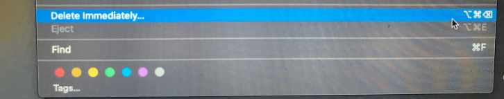 Use Imediately delete option