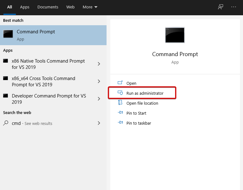 Command Prompt - Run As Administrator