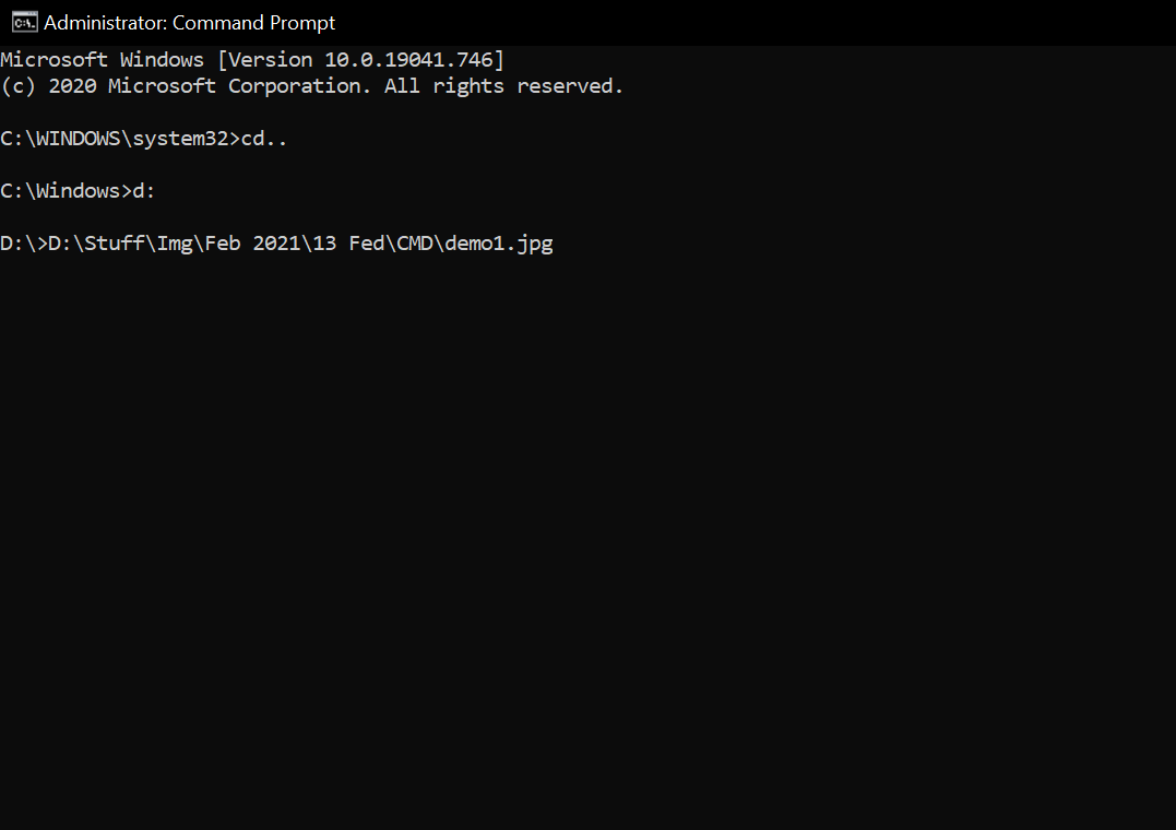 Command Prompt windows