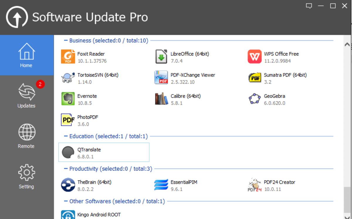 How to update software