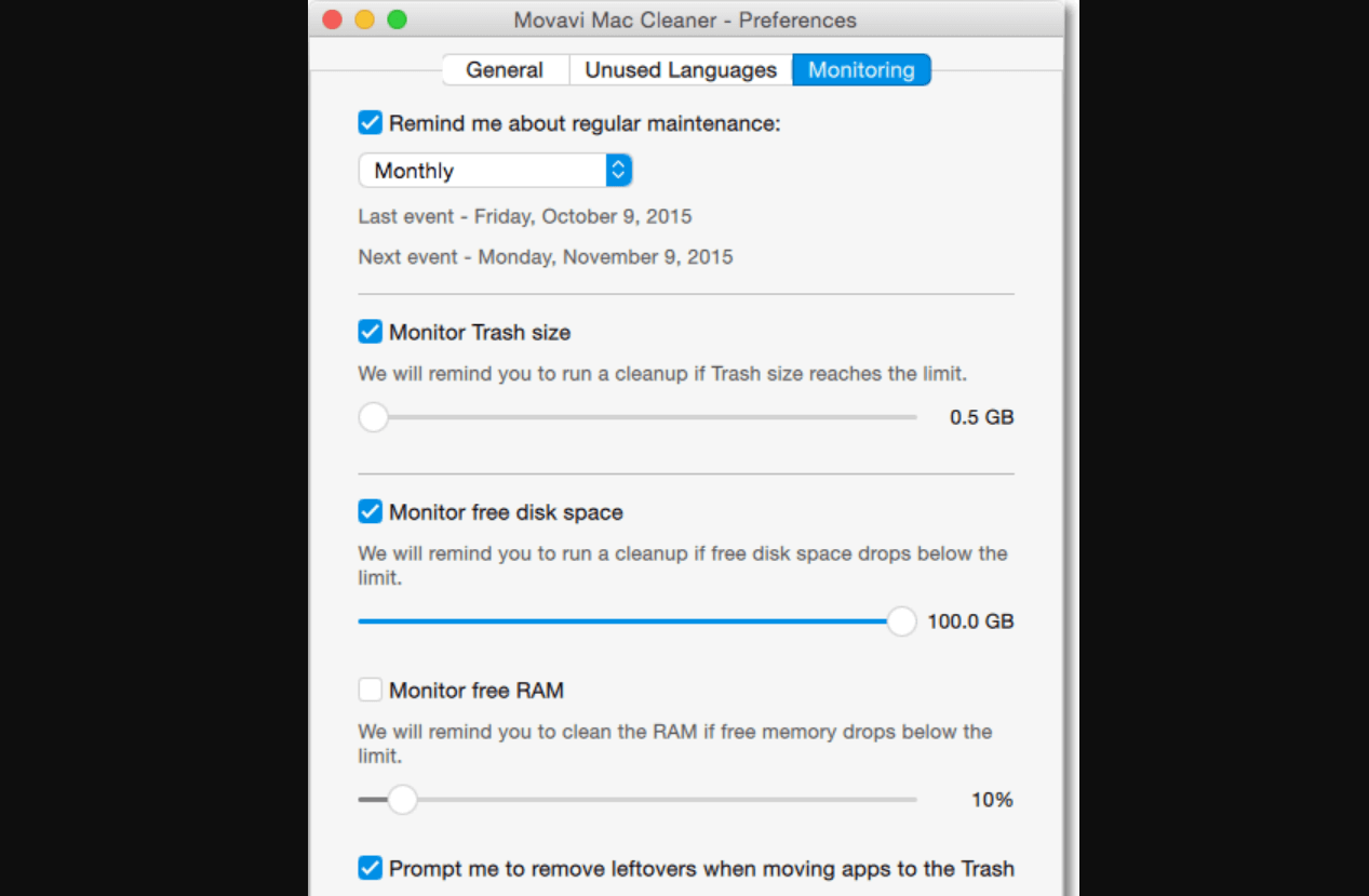 Other Notable Mac cleaner Features