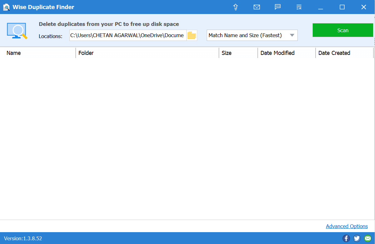 Remove duplicates using Wise Duplicate Finder
