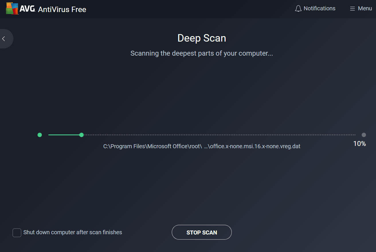 Scanning Type Limitation