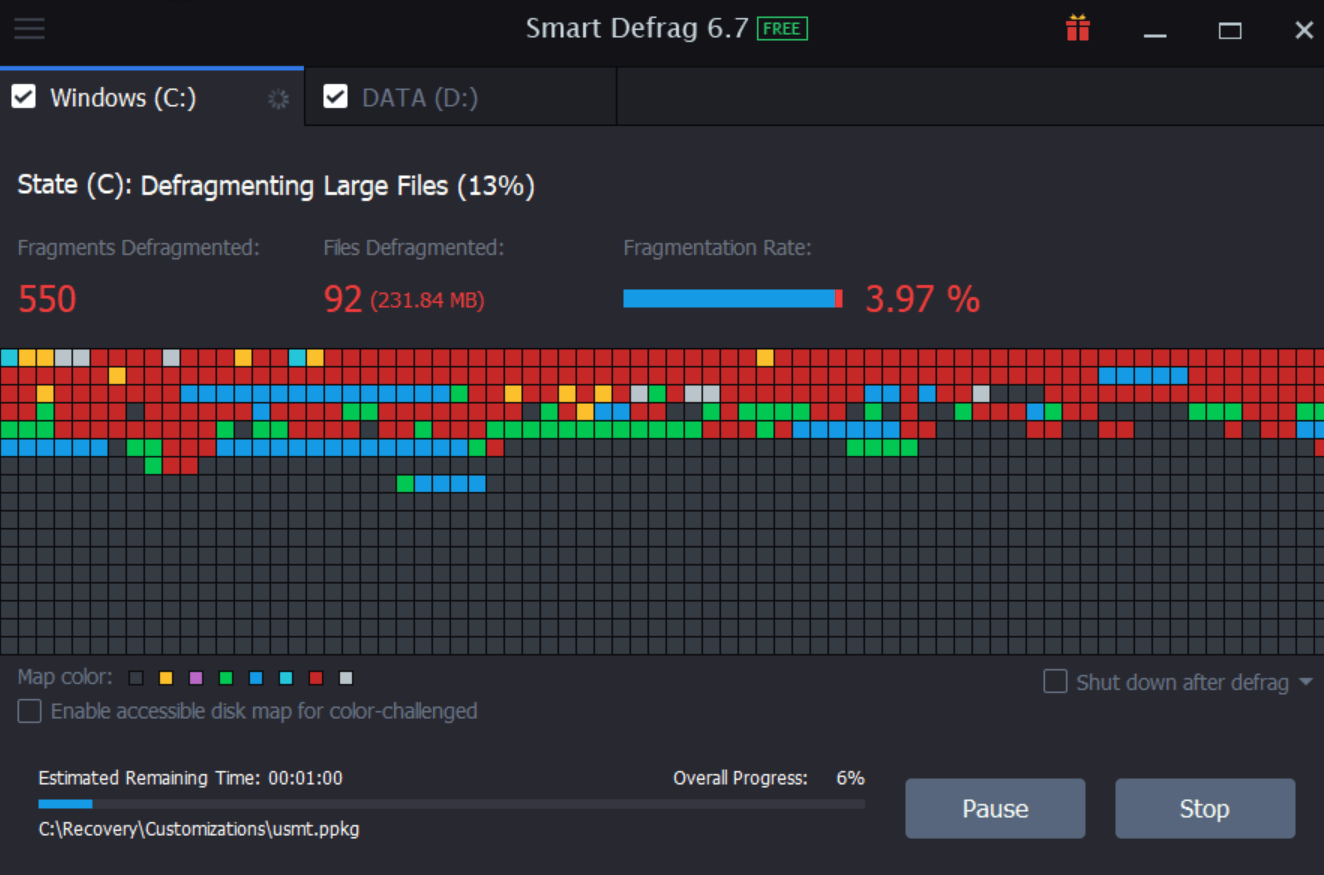 Smart Defrag software