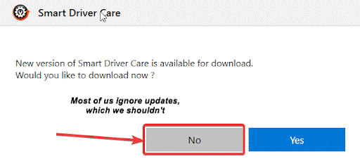 Smart Driver care - Asks for updates