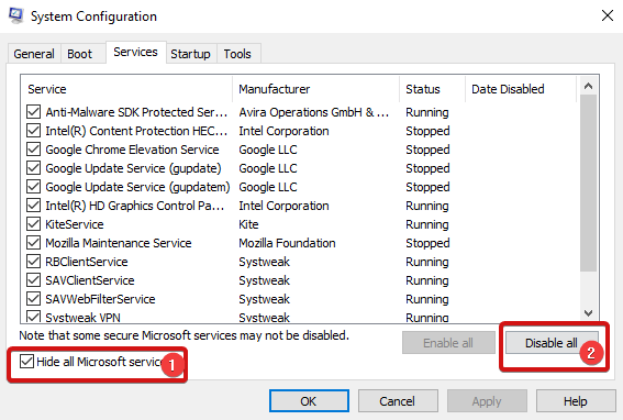 System configuration