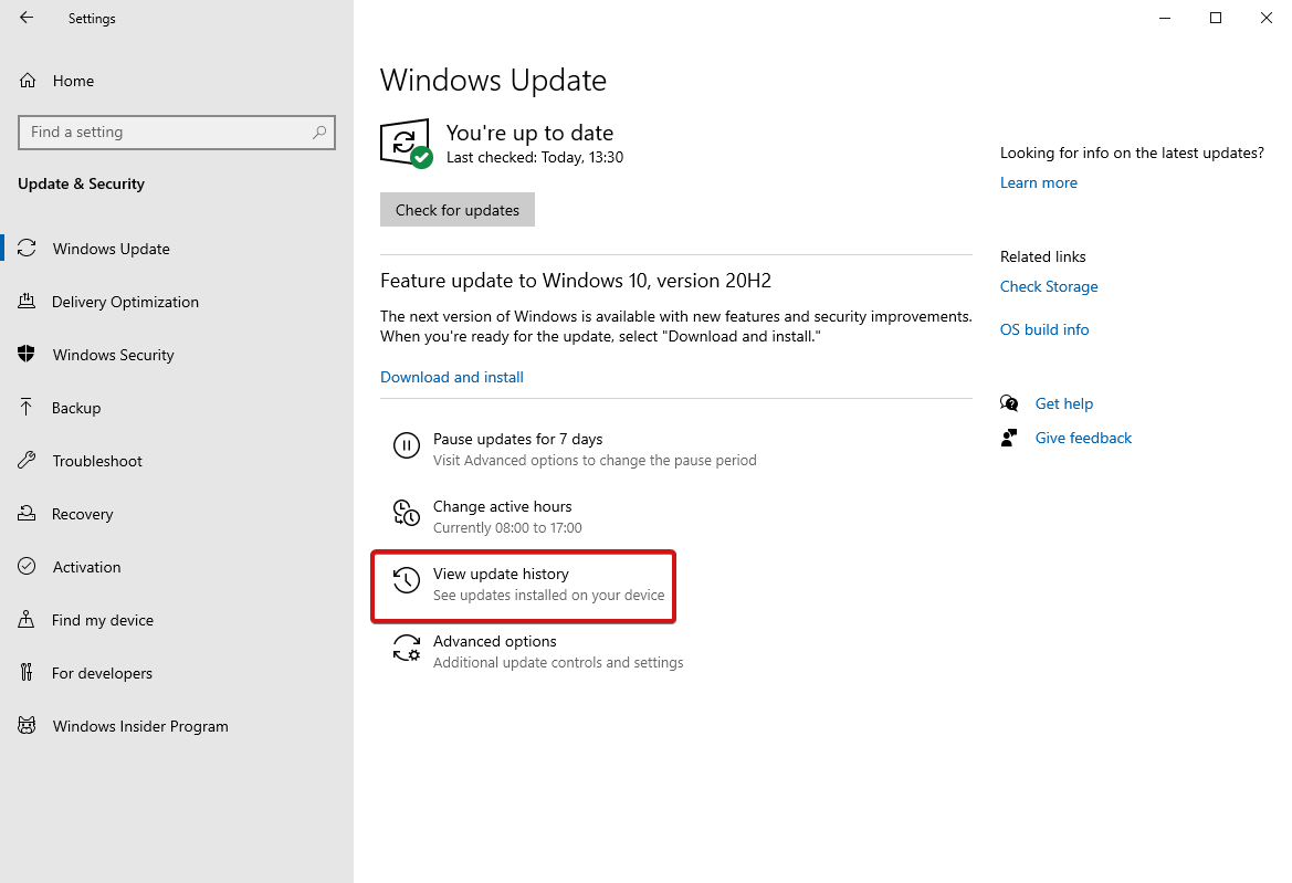 Windows Update - Check for updates