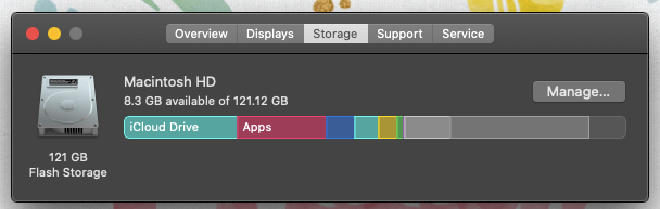 how to check storage on mac