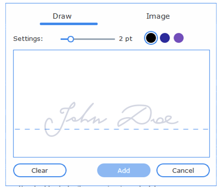 Add signature using PDFchef