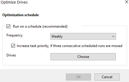 Driver Optimization Schedule