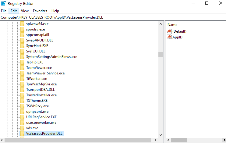 Remove software from registry