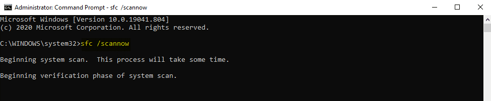 Run System File Checker Scan