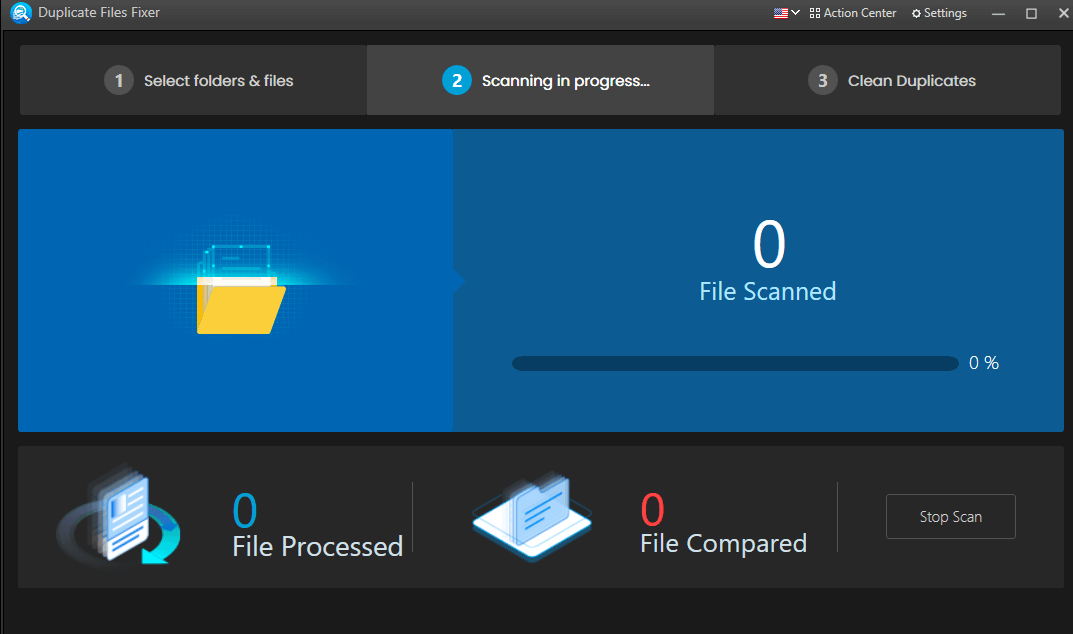 Scanning Process - Duplicate Files Fixer