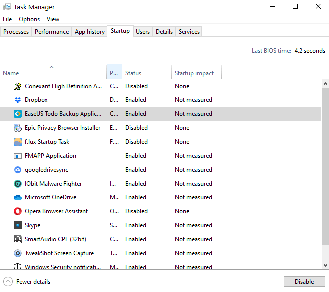 Startup Items - Windows 10 Annoying things