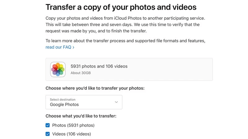 Transfer a Copy of Your Photos and Videos