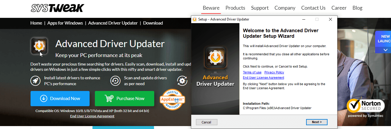 Advanced Driver Updater - Setup