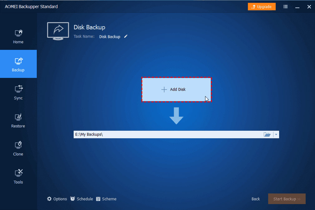 Disk backup