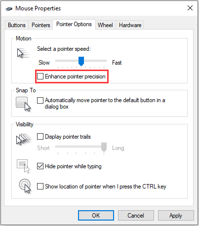 Mouse Properties - Enhance Property