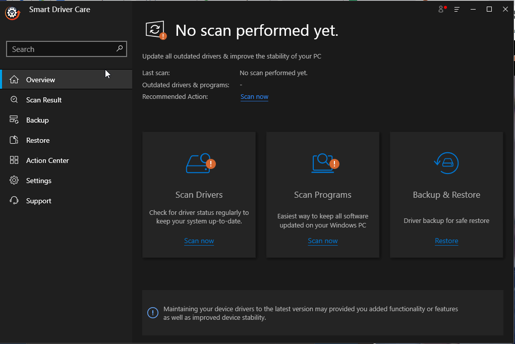 Smart Driver Care - NO Scan
