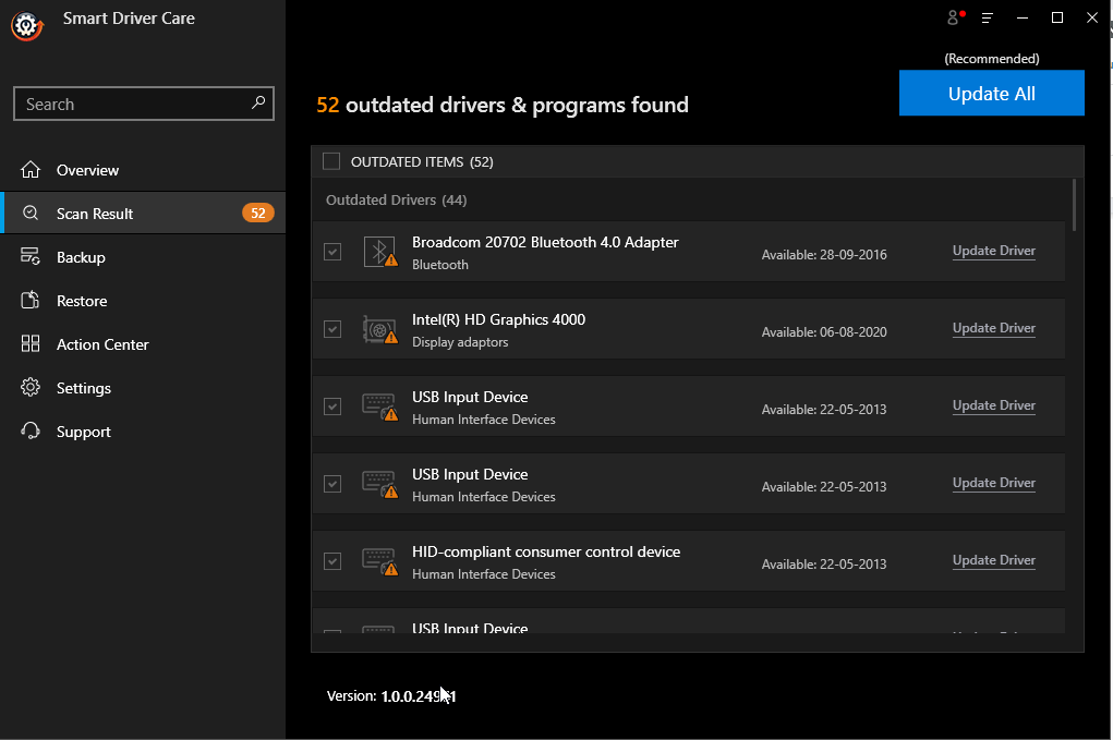 Smart Driver Care - Outdated Driver