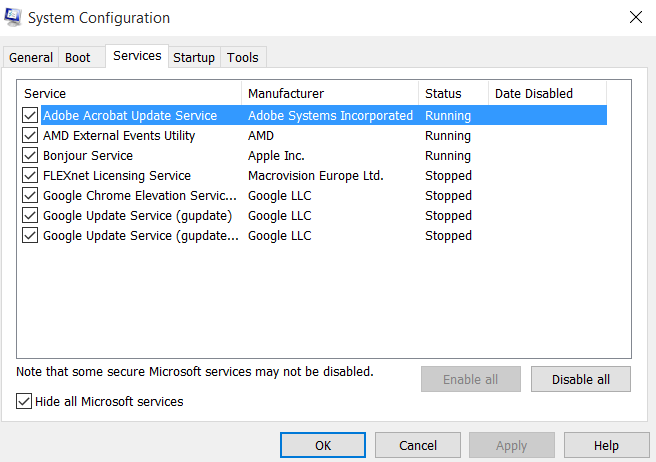System Configuration - Adobe Acrobat Update