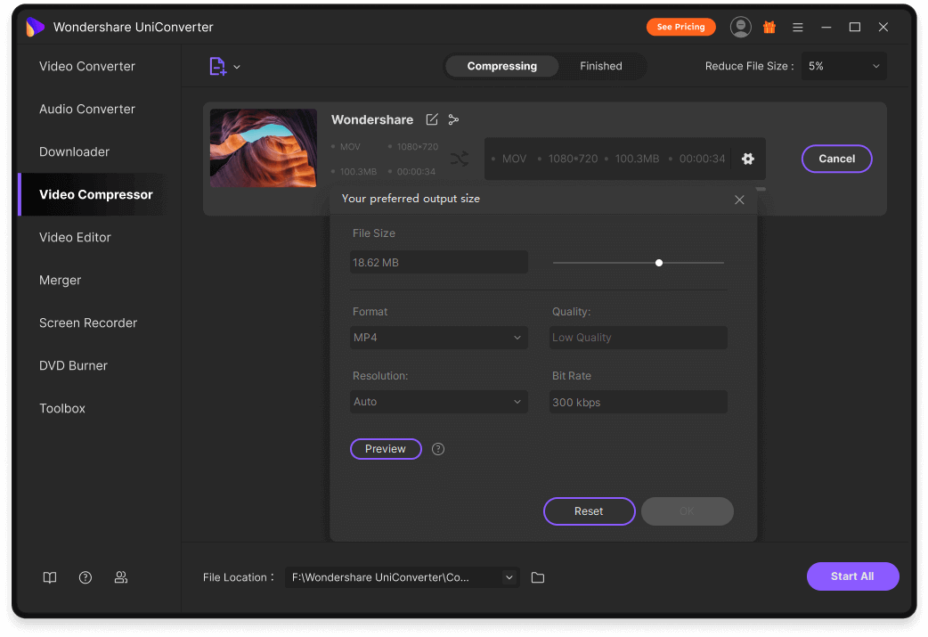 Video compressor tool